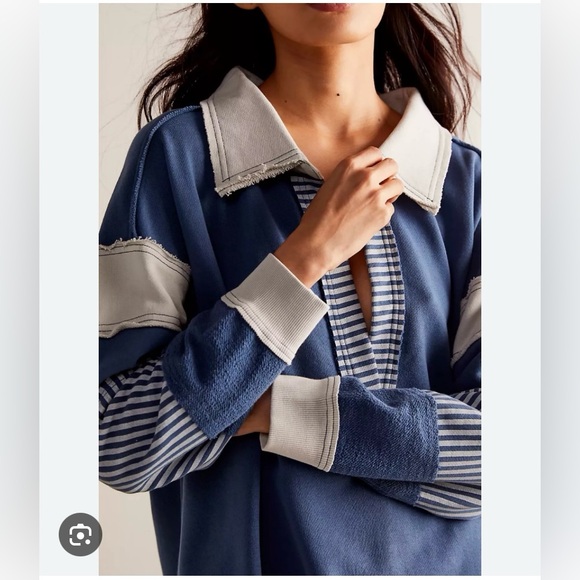 Women’s Free People We The Free Clean Prep Polo. Size Large. NWOT - Picture 1 of 15